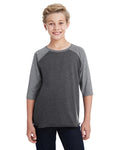 Youth Baseball T-Shirt - Vintage Smoke / Gran Heather