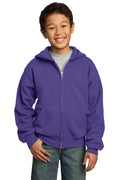 Youth Core Fleece Full-Zip Hoodie - Purple
