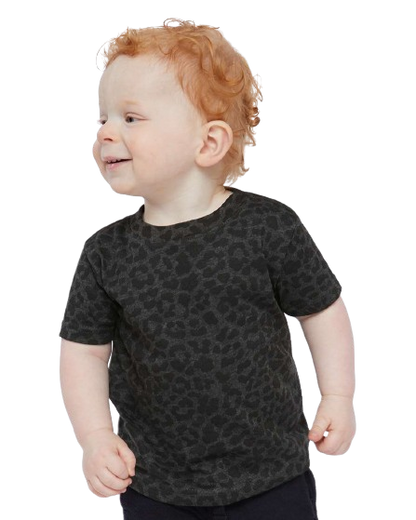 Infant Fine Jersey T-Shirt - Black Leopard