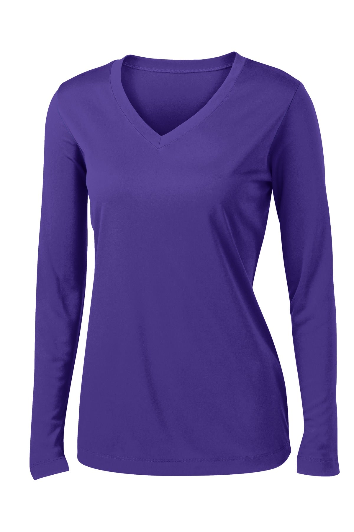Women's Long Sleeve PosiCharge Competitor V-Neck Tee - Purple