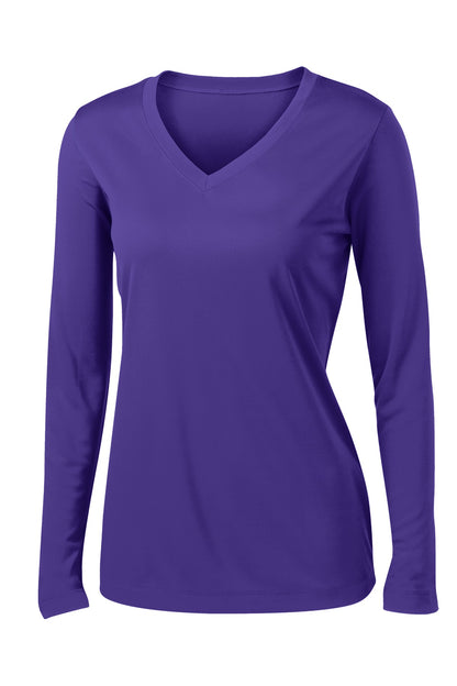 Women's Long Sleeve PosiCharge Competitor V-Neck Tee - Purple