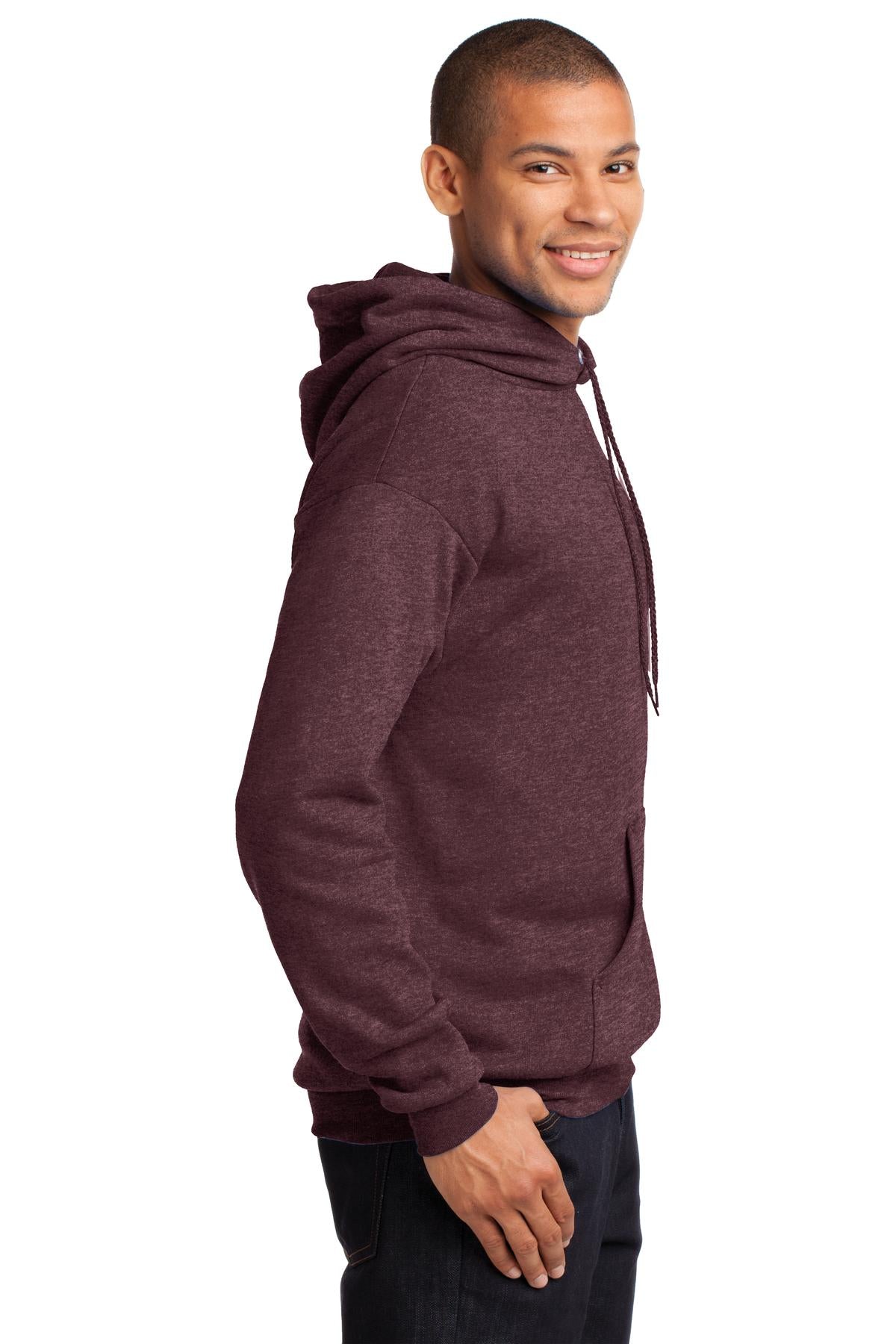 Unisex Core Fleece Pullover Hoodie - Heather Athletic Maroon