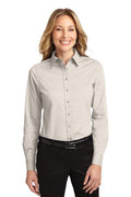 Women's Long Sleeve Easy Care Shirt - Light Stone / Cl Navy