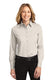 Port Authority L608 - Women's Long Sleeve Easy Care Shirt - Light Stone / Cl Navy