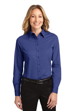 Women's Long Sleeve Easy Care Shirt - Medit Blue