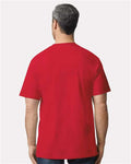 Gildan 2000T Red — on model back