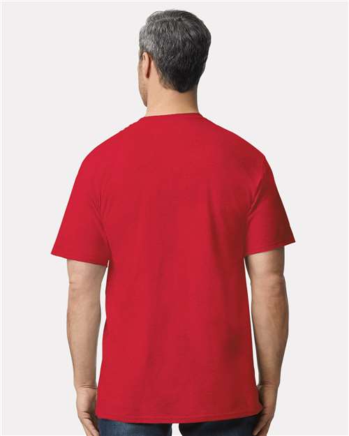 Gildan 2000T Red — on model back