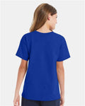 Hanes 5480 Deep Royal — on model back