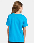 Hanes 5370 Teal — on model back