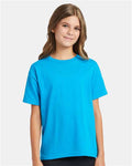 Hanes 5370 Teal — on model front