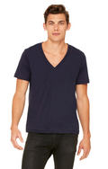 Unisex Deep V-Neck Jersey Tee - Midnight