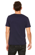 Unisex Deep V-Neck Jersey Tee - Midnight