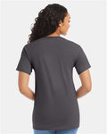 Hanes 5280 Smoke Grey — on model back