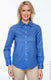 Harriton M600W - Women's Long-Sleeve Oxford with Stain-Release - French Blue