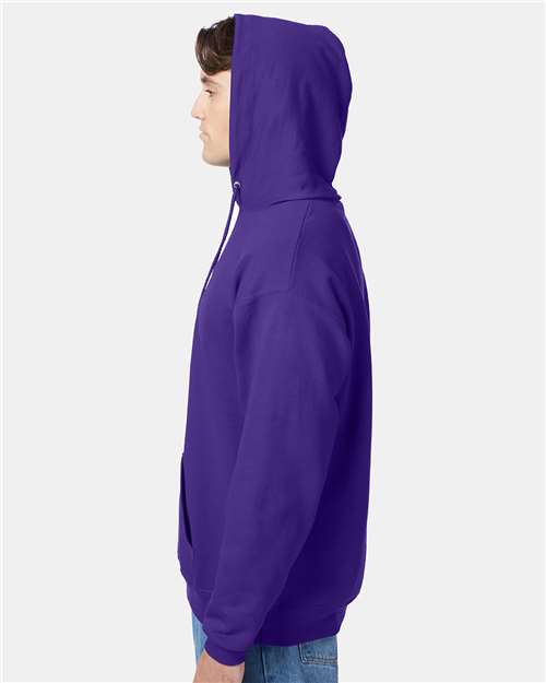 Hanes P170 Purple — on model side