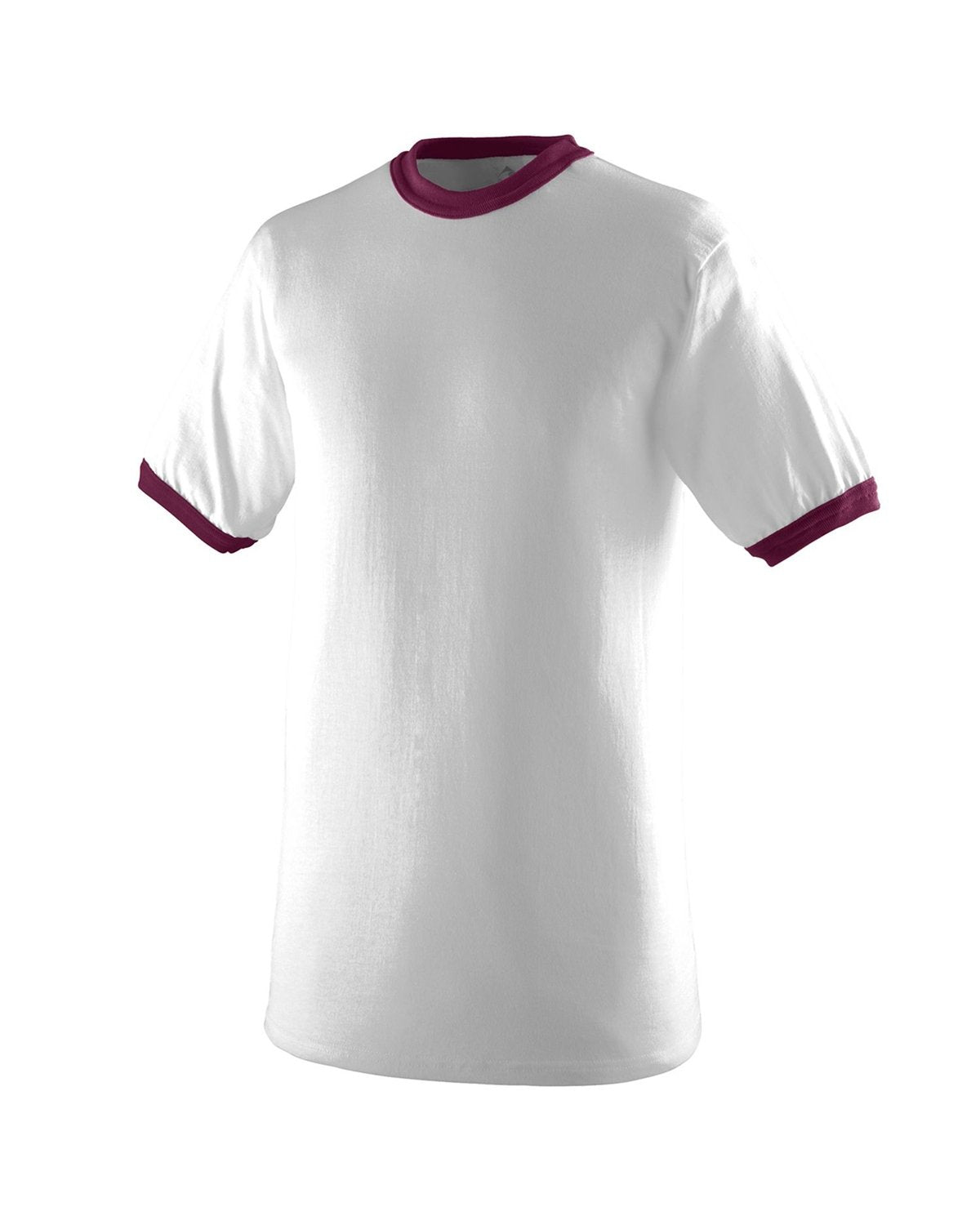50/50 Ringer T-Shirt - White / Maroon