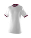 Augusta Sportswear 710 - 50/50 Ringer T-Shirt - White / Maroon