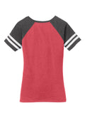 Women's Game V-Neck Tee - Heather Red / Heather Ch