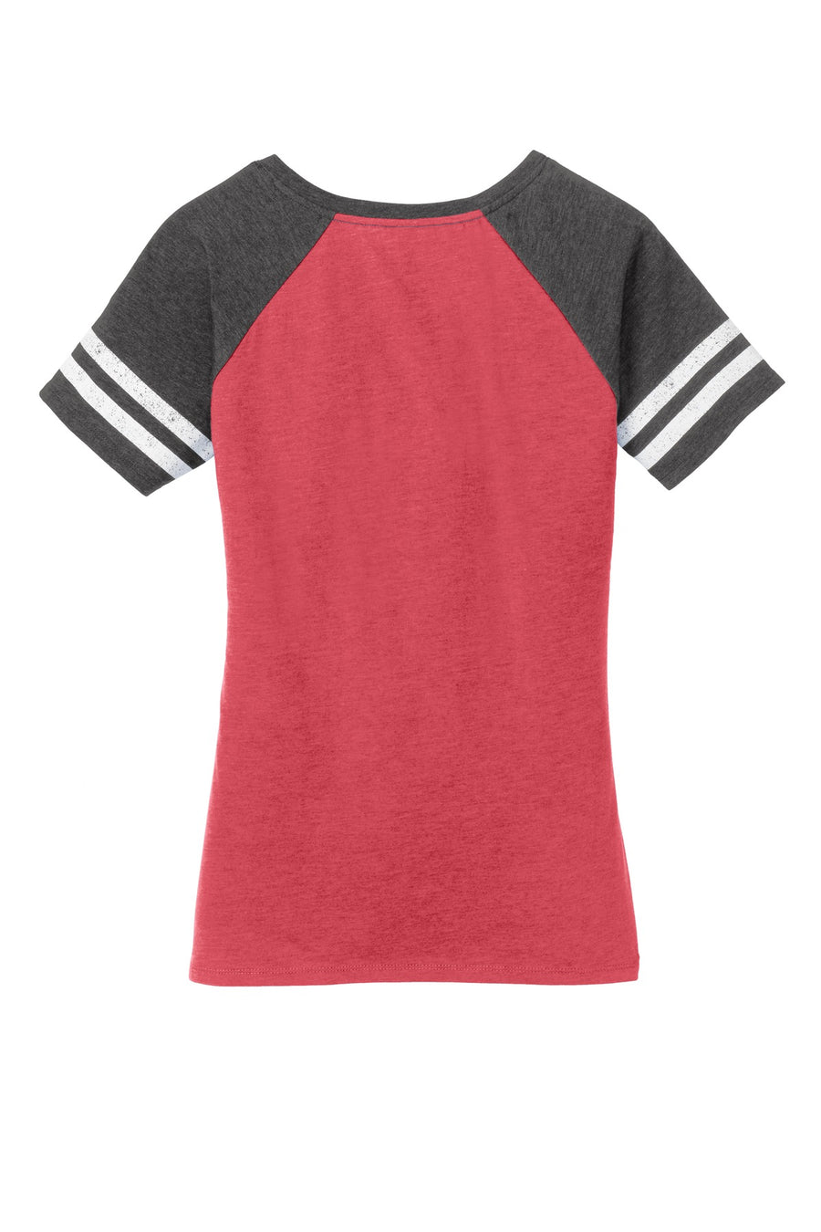 Women's Game V-Neck Tee - Heather Red / Heather Ch