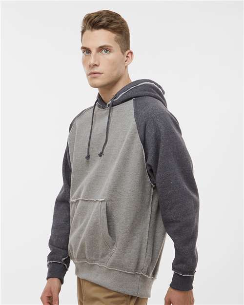 J. America 8885 Smoke Heather/ Charcoal Heather — on model side