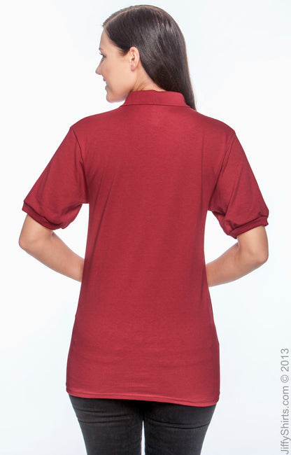50/50 EcoSmart® Jersey Knit Polo - Deep Red