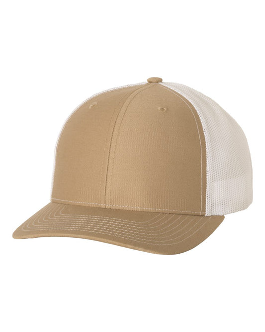 Snapback Trucker Cap - Khaki / White