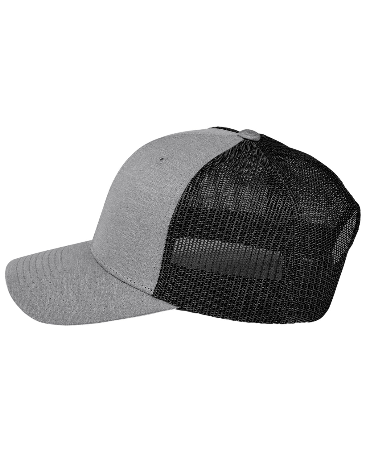 by Yupoong® Unisex Zone Sonic Heather Trucker Cap - Dark Gray Heather / Black