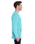 Unisex French Terry Crew With Pocket - Lagoon Blue