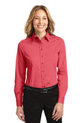 Women's Long Sleeve Easy Care Shirt - Hibiscus