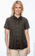 Harriton M560W - Women's Barbados Textured Camp Shirt - Black