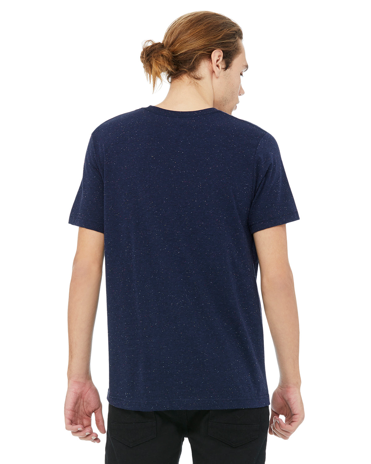 Unisex Poly-Cotton Short-Sleeve T-Shirt - Navy Speckled
