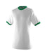 Augusta Sportswear 710 - 50/50 Ringer T-Shirt - White / Kelly