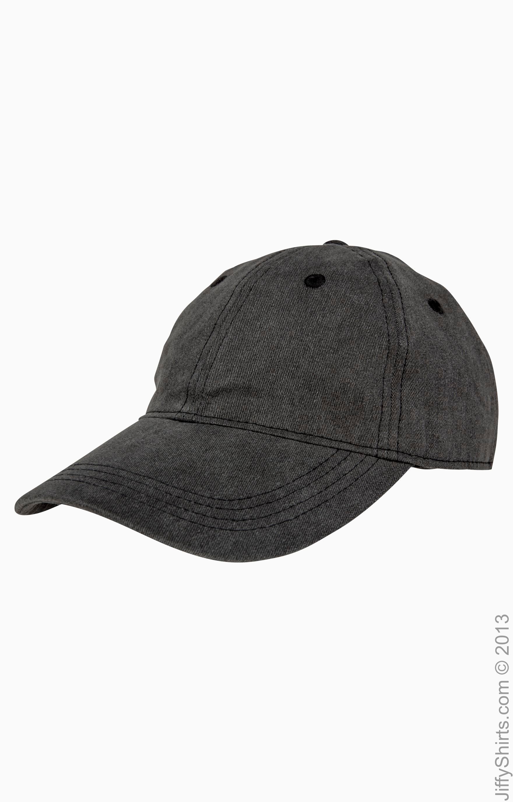 Pigment-Dyed Baseball Cap - Black