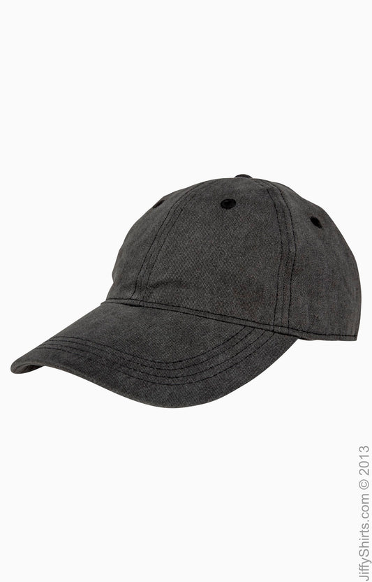 Pigment-Dyed Baseball Cap - Black