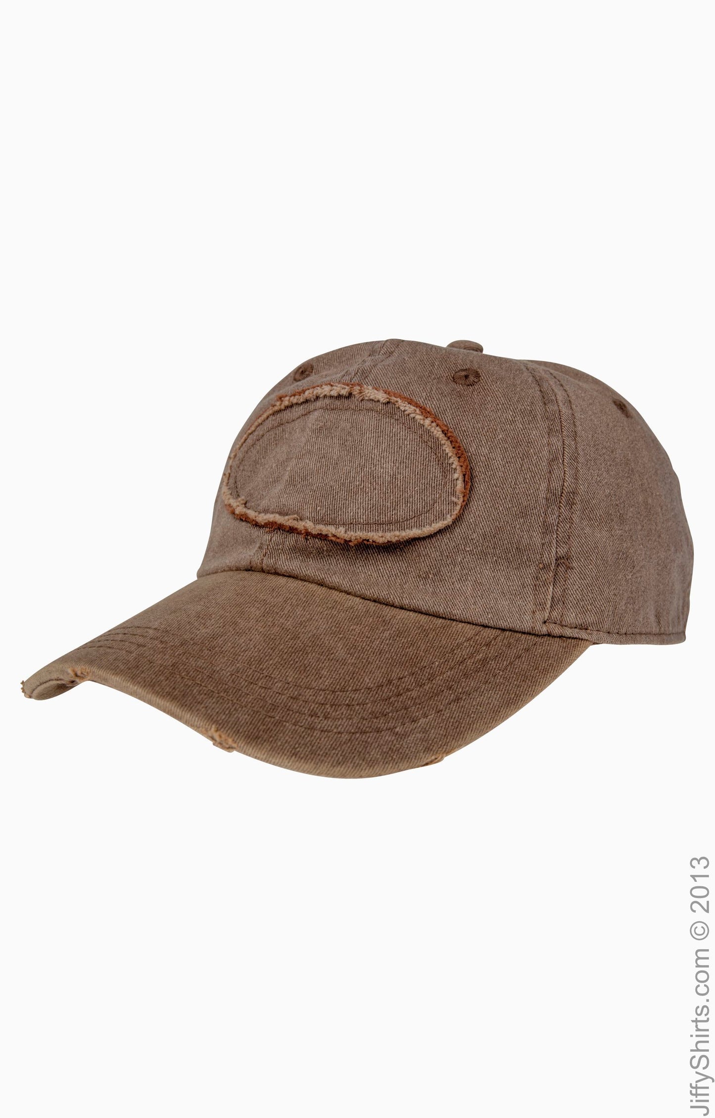 Pigment-Dyed Raw-Edge Patch Baseball Cap - Java