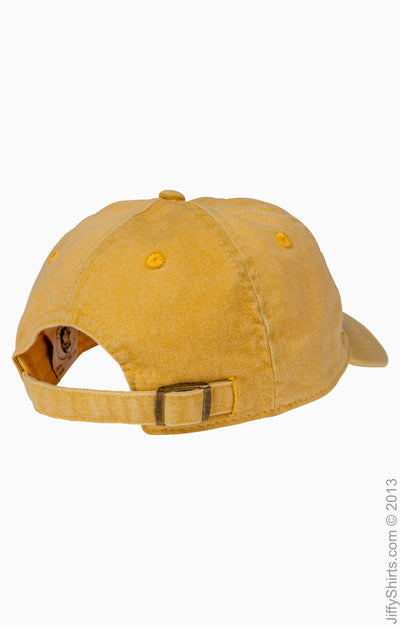 Pigment-Dyed Raw-Edge Patch Baseball Cap - Mustard
