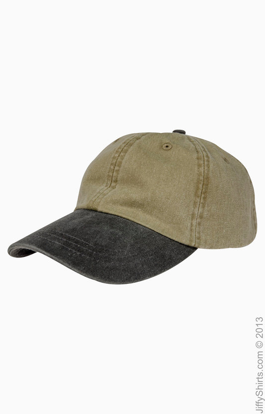 Optimum Pigment Dyed-Cap - Khaki / Charcoal