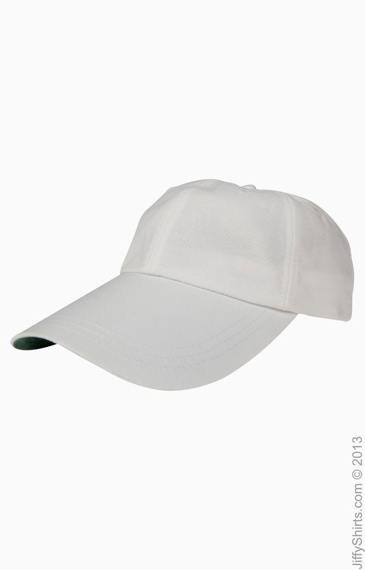 6-Panel UV Low-Profile Cap with Elongated Bill - White