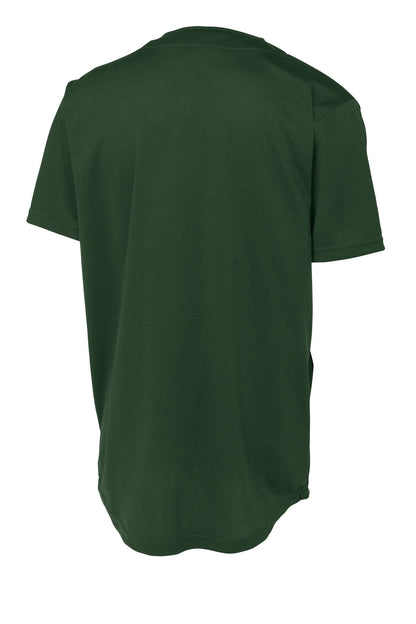 Unisex PosiCharge Tough Mesh Full-Button Jersey - Forest Green