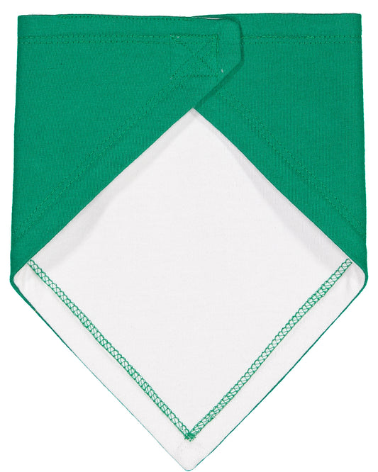 Infant Premium Jersey Bandana Bib - Kelly / White