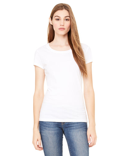 Women's Sheer Mini Rib Short-Sleeve T-Shirt - White