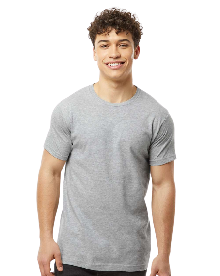 Unisex Fine Jersey Tee - Heather Grey