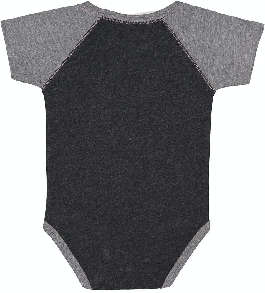 Infant Baseball Bodysuit - Vintage Smoke / Gran Heather