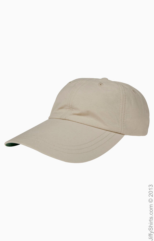 6-Panel UV Low-Profile Cap with Elongated Bill - Stone