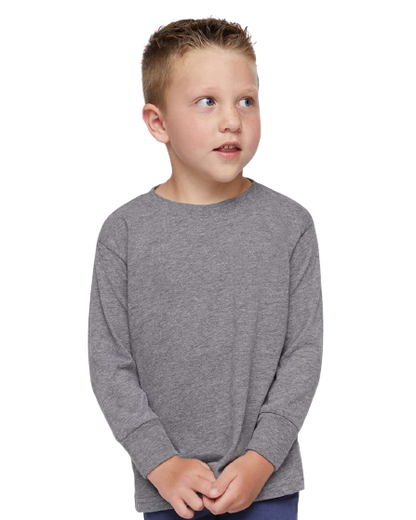 Toddler Long-Sleeve Fine Jersey T-Shirt - Granite Heather