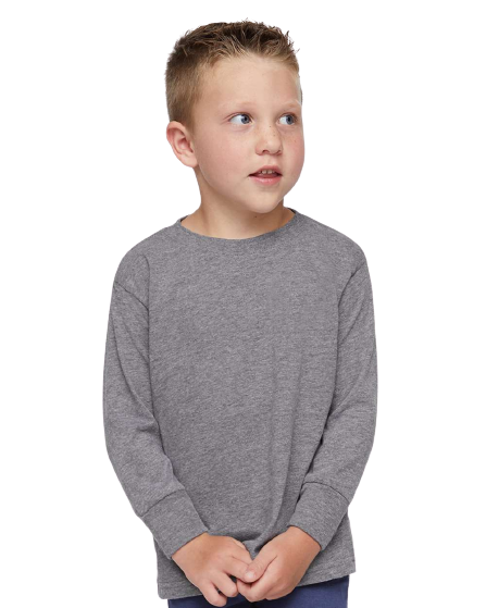 Toddler Long-Sleeve Fine Jersey T-Shirt - Granite Heather
