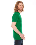 Unisex Poly-Cotton Short-Sleeve Crewneck - Heather Kelly Green
