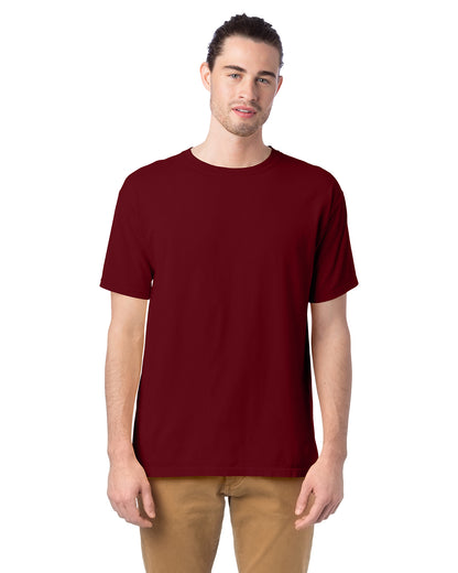 100% Ringspun Cotton Garment-Dyed T-Shirt - GARNET