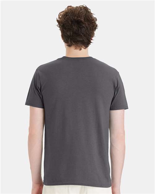 Hanes 4980 Smoke Grey — on model back