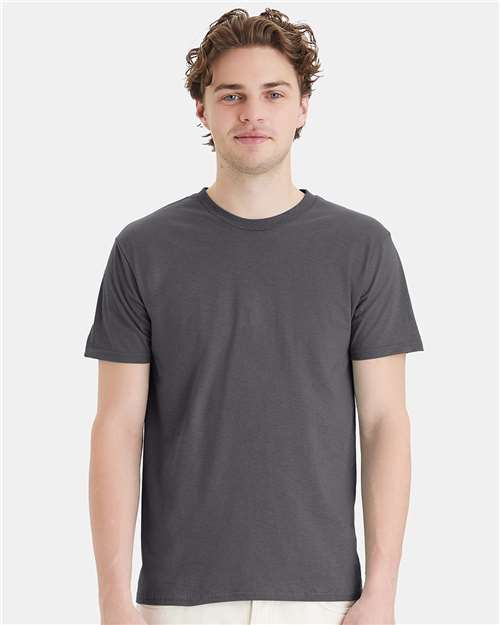 Hanes 4980 Smoke Grey — on model front